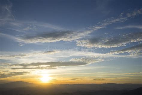 Panoramic Scenery Of Mountains At Sunset Stock Image - Image of sunset, summer: 122411825