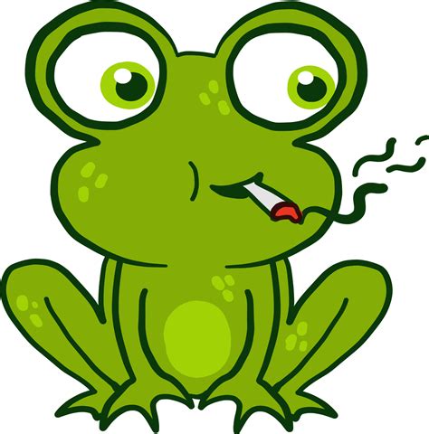 Frog smoking, illustration, vector on white background. 13594823 Vector ...