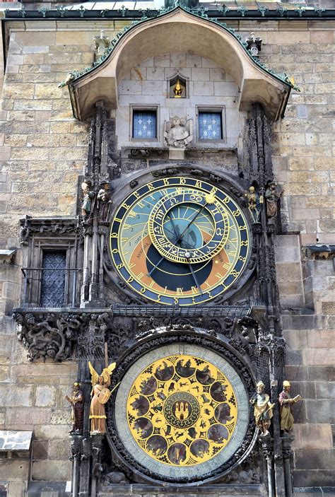 Astronomical Clock at Old Town Square in Prague, Czech Republic ...