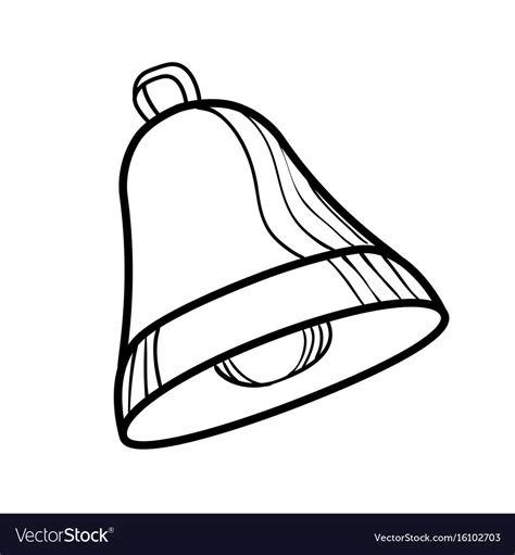 Sketch bell isolated on white Royalty Free Vector Image