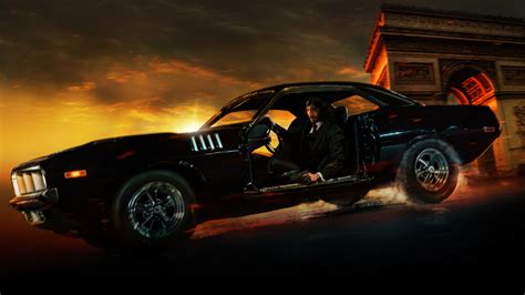 John Wick 4 Ford Mustang Car 4K #1681k Wallpaper PC Desktop