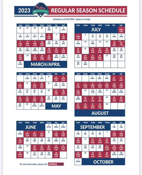 Phillies 2025 Baseball Schedule - Mae Walliw