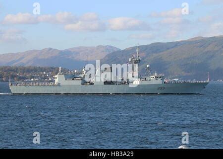 Halifax-class frigate HMCS CHARLOTTETOWN leaves the harbour at Halifax, Nova Scotia, Canada ...