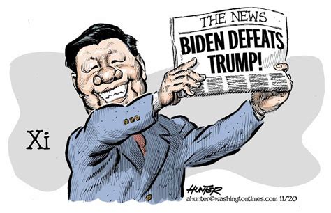 Political Cartoons - Around the World - Biden Defeats Trump! - Washington Times