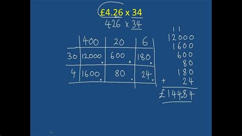 Long Multiplication (Grid method) mathscast - YouTube