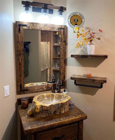 RUSTIC DISTRESSED Mirror, Wall Mirror, Bathroom Mirror, Wood Frame ...