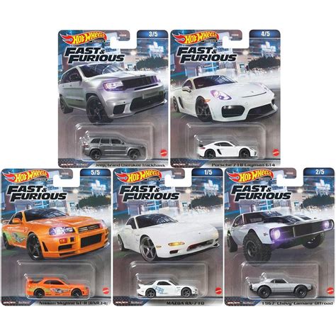 Fast and Furious 2023 Hot Wheels Car Culture 5-Car Assortment Big J's ...