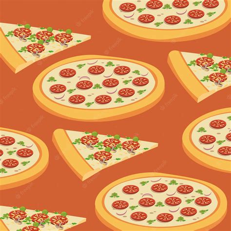 Premium Vector | Pizza background pattern