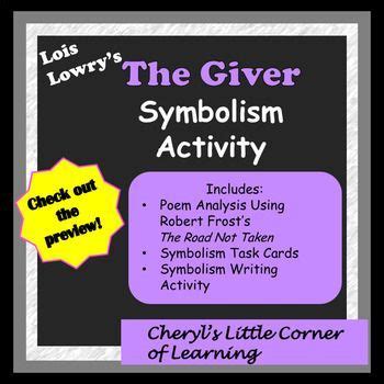 The Giver Symbolism Activity with Symbolism Task Cards | Task cards ...