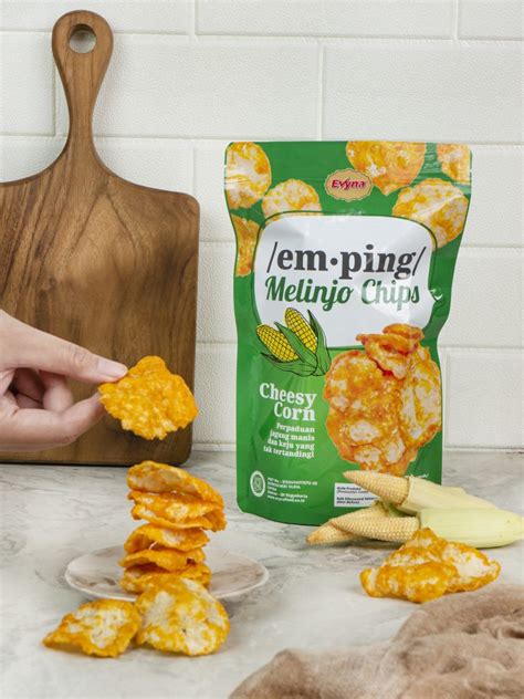 Evyna Emping Melinjo Chips Cheesy Corn – Evyna Food