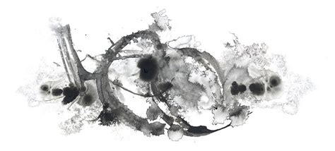 Together - Black and White Abstract Ink Painting Painting by Modern Abstract - Pixels