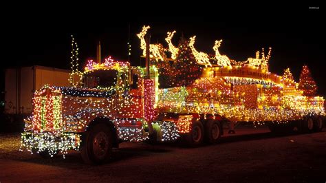 Truck with Christmas lights wallpaper - Holiday wallpapers - #51003