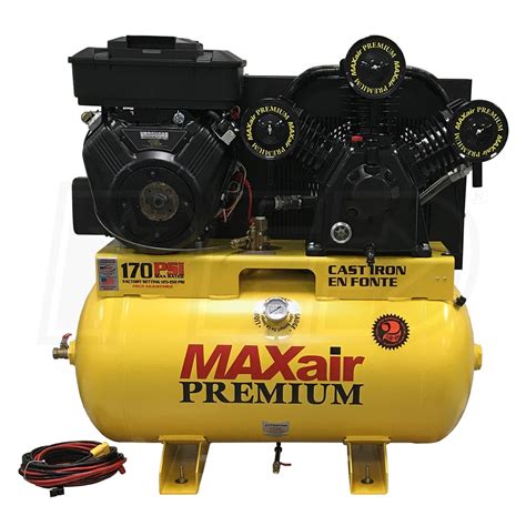 MAXair 18-HP 55-Gallon Truck Mount Air Compressor w/ Electric Start ...