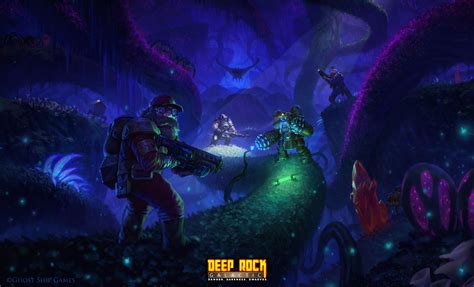 Exploring the Azure Weald! my new and official artwork for update 33 | Deep Rock Galactic Dev ...