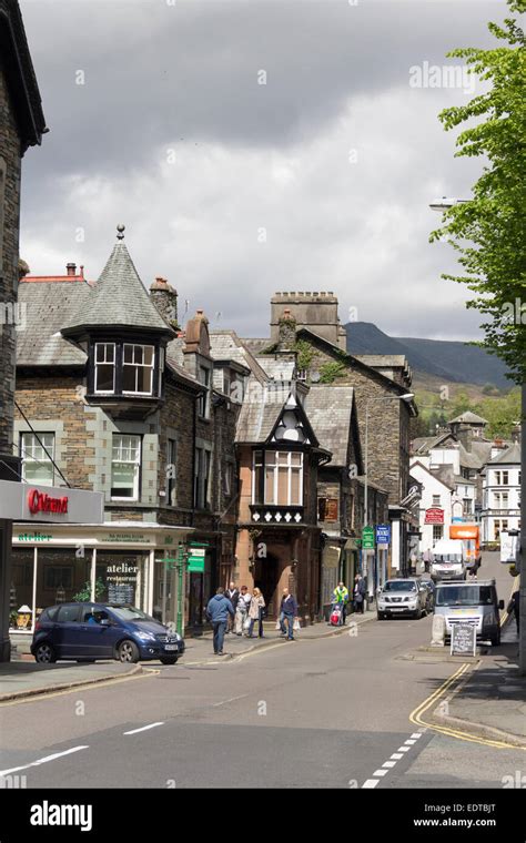 Ambleside in the Lake District showing Lake Road in the town centre Stock Photo: 77368000 - Alamy