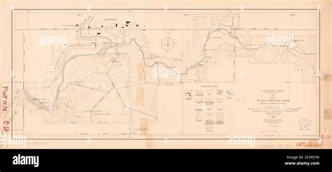 Map of Platt National Park, Murray County, Oklahoma Stock Photo - Alamy