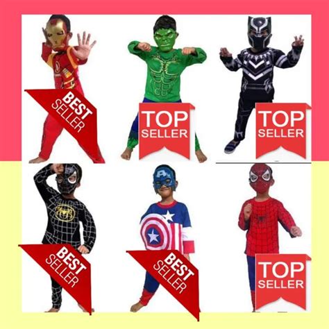 kostum baju anak Spiderman CAPTAIN Amerika HULK Ultraman IRON MAN umur 2-10 tahun superhero ...