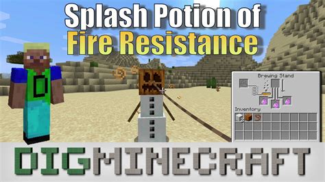 Splash Potion of Fire Resistance in Minecraft - YouTube