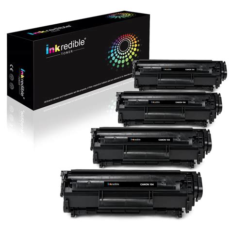 Canon 104 Compatible Black Toner Cartridge - 4/Pack (0263B001AA ...