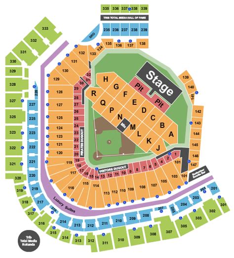 PNC Park Seating Chart + Rows, Seats and Club Seats