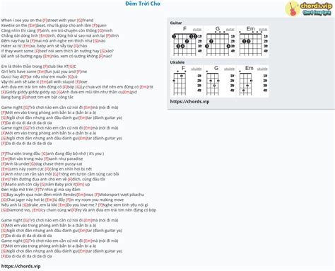 Chord: Đêm Trời Cho - tab, song lyric, sheet, guitar, ukulele | chords.vip