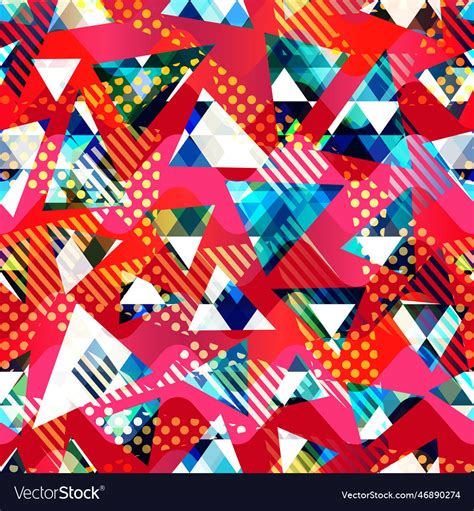 Red triangle seamless pattern Royalty Free Vector Image