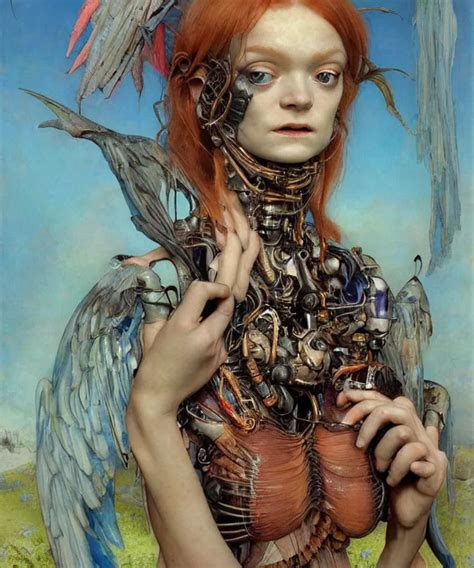 a portrait photograph of a harpy cyborg with slimy | Stable Diffusion | OpenArt