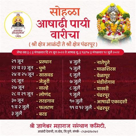 Pandharpur Wari 2022 Date: Pandharpur Yatra Schedule 2022 - Land Records