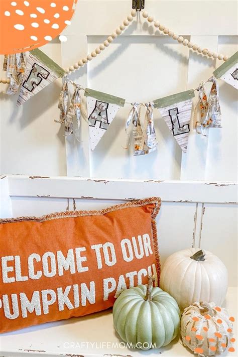 DIY Fall Banner home decor tutorial from crafting scraps