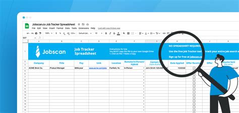 Simplify your Job Search with a Job Search Spreadsheet [Template + Free Tool] - Jobscan