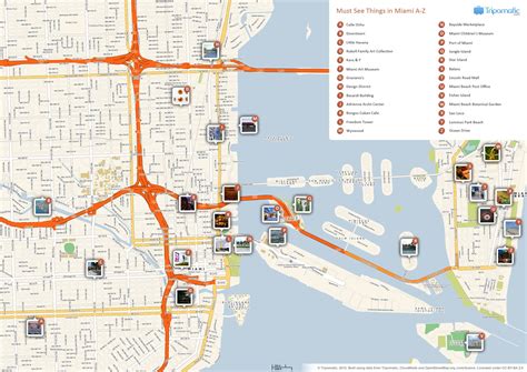 What to See in Miami | Miami attractions, Tourist map, Miami map