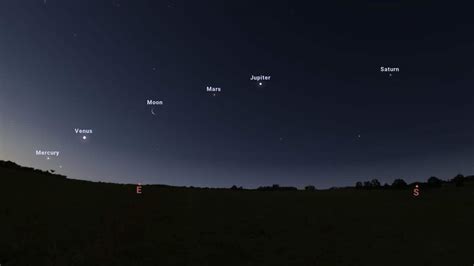 Crescent moon joins 'planetary parade': How to watch rare conjunction