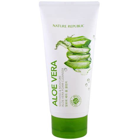 Nature Republic, Aloe Vera, Soothing & Moisture Aloe Vera Foam Cleanser ...