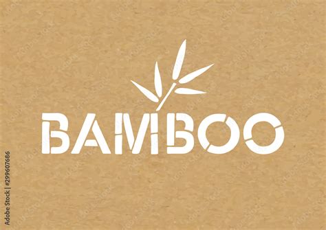 Bamboo Font Icon. Bamboo Text Design. English Vector Logo. Stock Vector ...