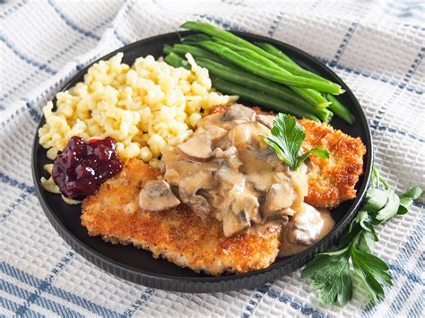 Baked Jaegerschnitzel Recipe | Deporecipe.co