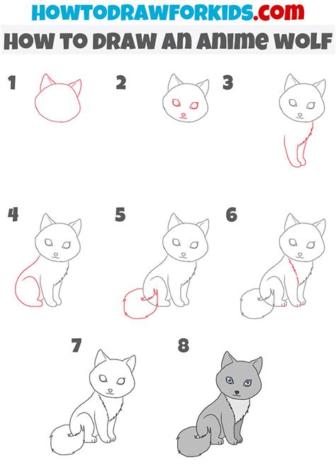 How To Draw An Anime Wolf Easy Drawing Tutorial For Kids | atelier-yuwa ...