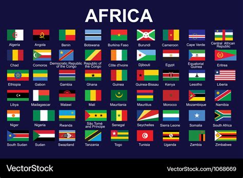 Flags of africa Royalty Free Vector Image - VectorStock