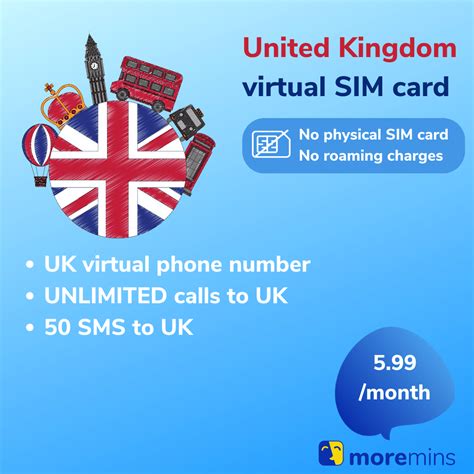 UK Virtual SIM Card. Order and Use Online. Prepaid