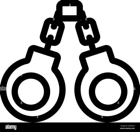 handcuffs icon vector. Isolated contour symbol illustration Stock Vector Image & Art - Alamy