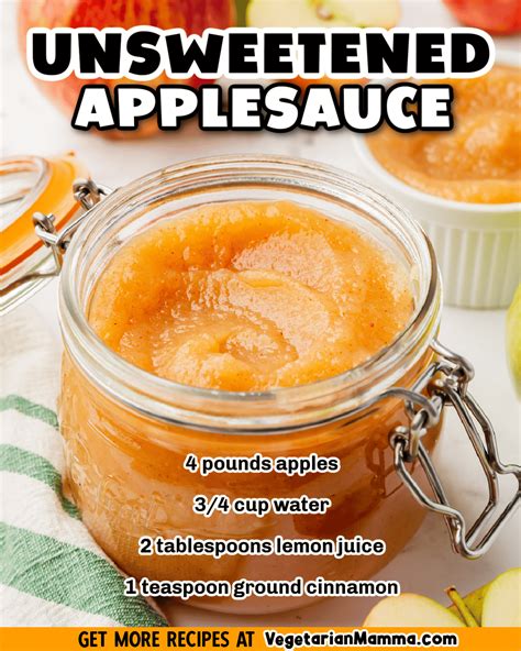 Unsweetened Applesauce - Vegetarian Mamma