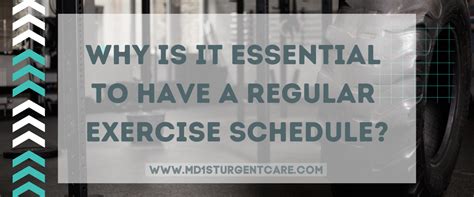 Why Is It Essential To Have A Regular Exercise Schedule? - MD 1st ...