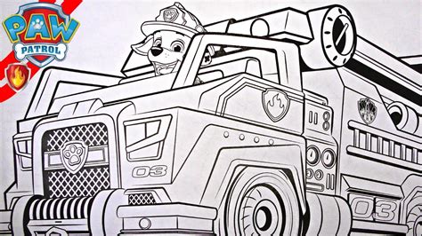 Firetruck Dalmation Coloring Page