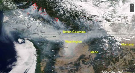 Wildfire smoke produces haze over much of British Columbia and the U.S. Northwest – Wildfire Today