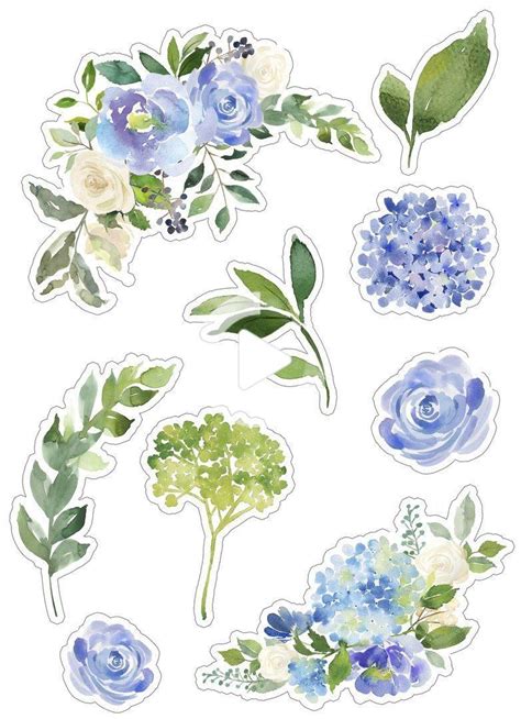 Printable Flower Stickers