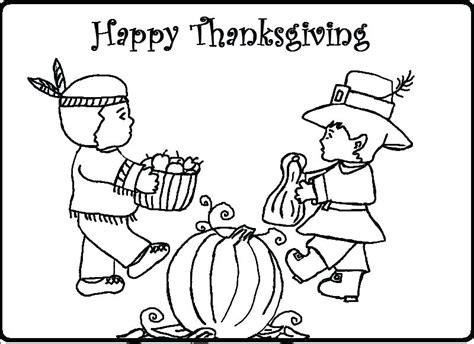 Pilgrim And Indian Coloring Pages Thanksgiving at GetColorings.com ...