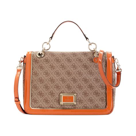 Lyst - Guess Guess Handbag Reama Top Handle Flap Shoulder Bag in Orange