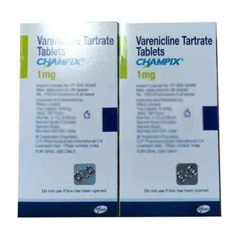 1 Mg Varenicline Tartrate Tablet at Rs 1554/pack | Dabolim | ID: 7356556362