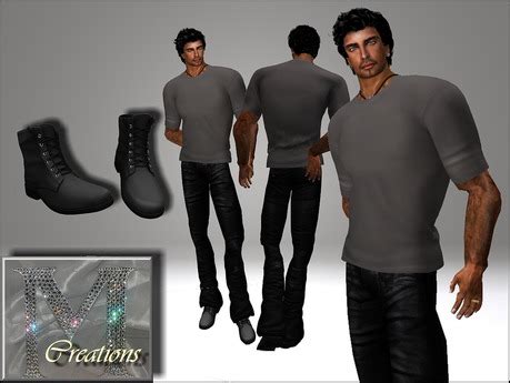 Second Life Marketplace - M-Creations *MESH* Casual T-Shirt Outfit Ben ...