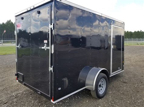 Enclosed Trailer 6x12 Black Single Axle (ad 10) - USA Cargo Trailer