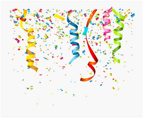 Transparent Party Popper Png - Transparent Background Confetti Png ...